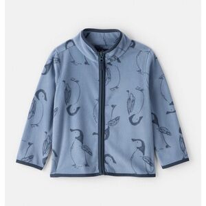 🪐 Penguin Microfleece Zip-Up Jacket - Blue
